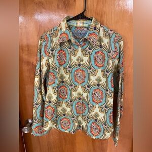 Robert Graham Women’s Colorful Crest & Paisley Medallion Button-Up